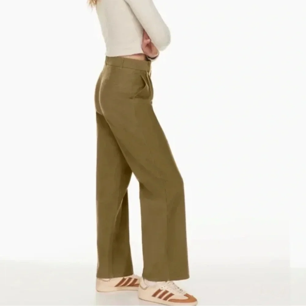 Wilfred Free Aritzia Dion Pant size 4 brown women’s pleated wide leg pants - Picture 3 of 12